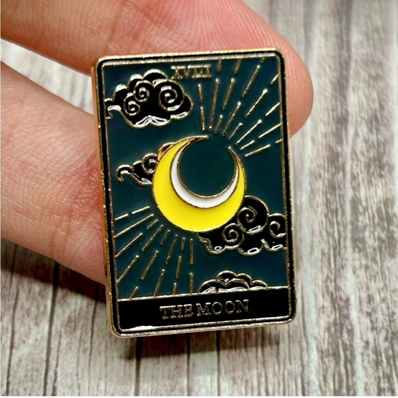 Accessories - NEW Enamel Pin “The Moon” Tarot Divination Witchy Magic Goth
